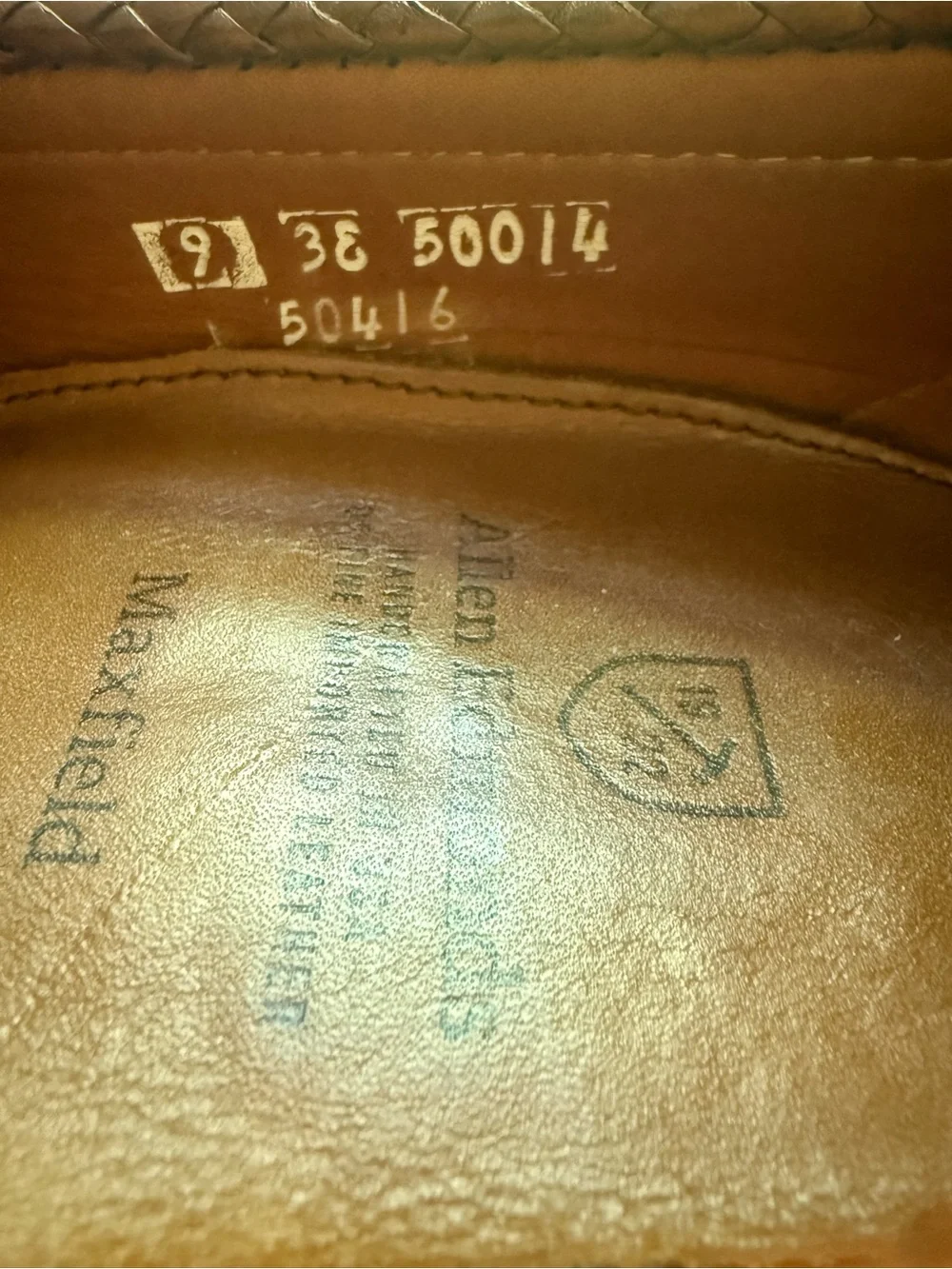Allen Edmonds Brown Leather Derby Dress Shoe Men’s Size 93E